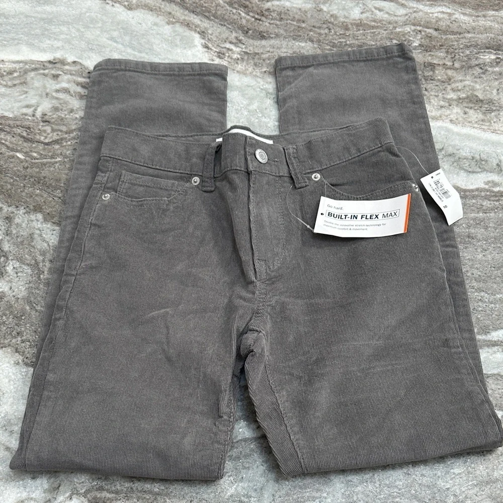 NWT Old Navy Karate Slim Corduroy Pants Gray Size 10